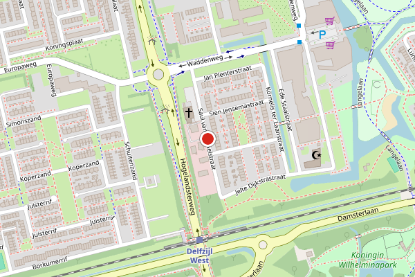 Brandweer-melding op Saul van Messelstraat, Delfzijl op 14 juni, kaart-overzicht