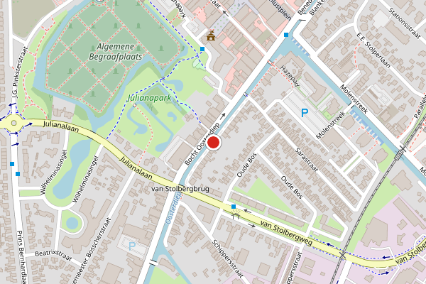 Brandweer-melding op Bocht Oosterdiep, Veendam op 14 juni, kaart-overzicht