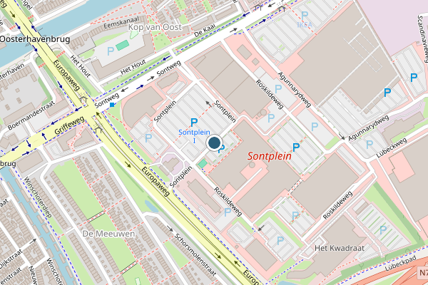Politie-melding op Sontplein, Groningen op 15 juni, kaart-overzicht