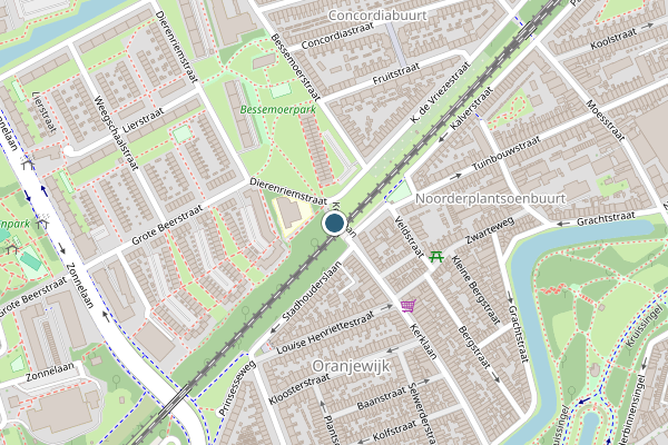 Politie-melding op Kerklaan, Haren GR op 15 juni, kaart-overzicht