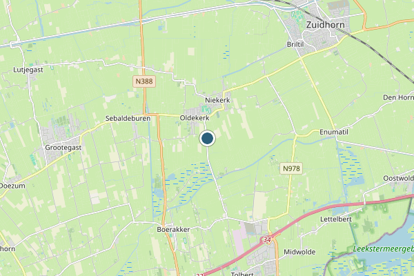 Politie-melding op Midwolde op 16 juni, kaart-overzicht