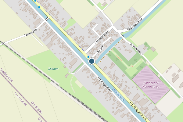 Politie-melding op H.J. Kniggestraat, Stadskanaal op 16 juni, kaart-overzicht
