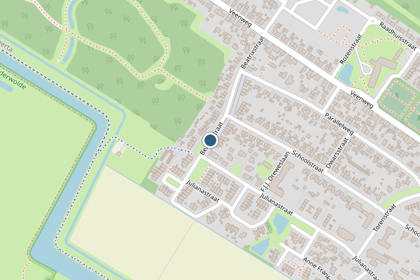 Politie-melding op Beatrixstraat, Beerta op 16 juni, kaart-overzicht