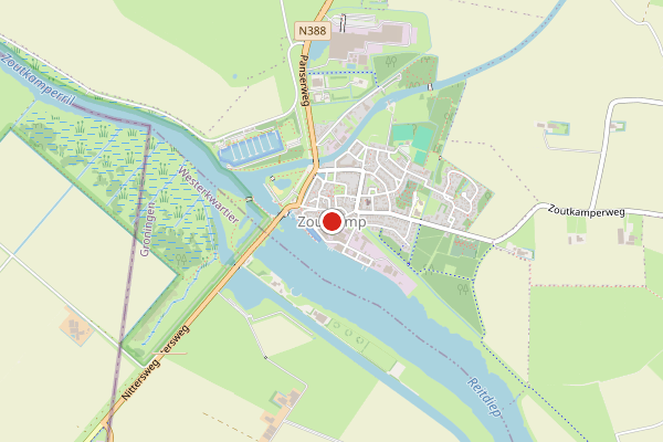 Brandweer-melding op Zoutkamp op 18 juni, kaart-overzicht