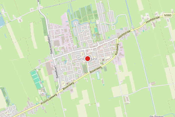 Brandweer-melding op Grootegast op 18 juni, kaart-overzicht