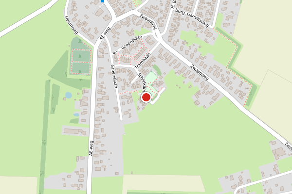 Brandweer-melding op Schildkamp, Woldendorp op 20 juni, kaart-overzicht