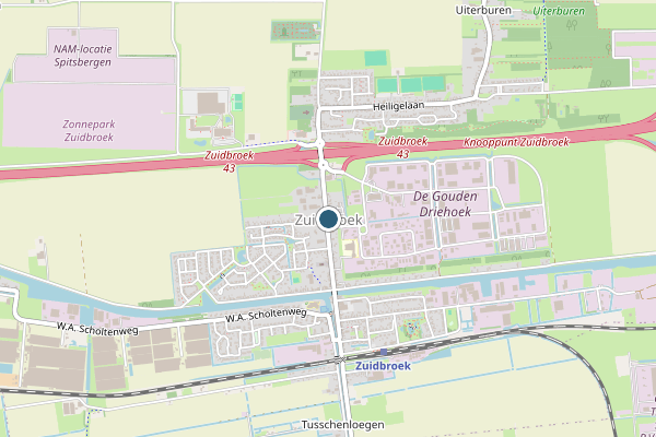 Politie-melding op Zuidbroek op 20 juni, kaart-overzicht