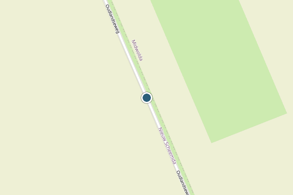 Politie-melding op Oudlandseweg, Midwolda op 20 juni, kaart-overzicht