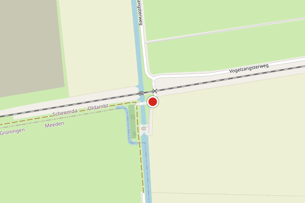 Brandweer-melding op Vogelzangsterweg, Scheemda op 20 juni, kaart-overzicht