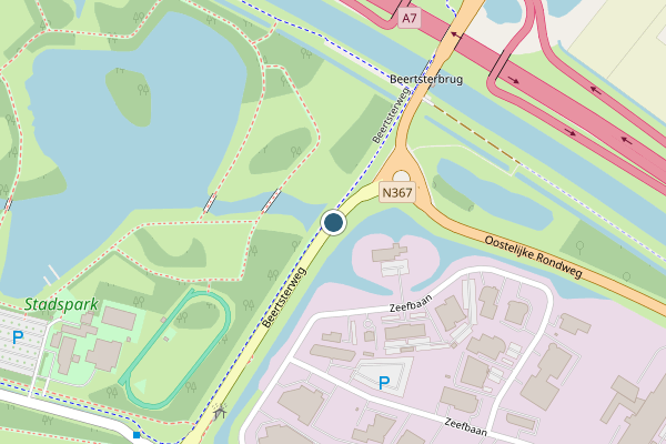 Politie-melding op Beertsterweg, Winschoten op 20 juni, kaart-overzicht