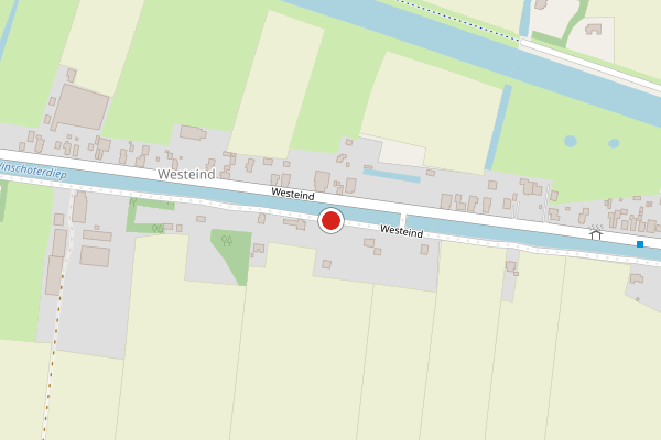 Brandweer-melding op Westeind, Zuidbroek op 20 juni, kaart-overzicht