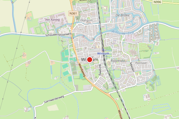 Brandweer-melding op Winsum GR op 21 juni, kaart-overzicht