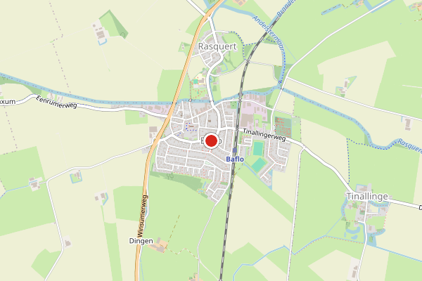 Brandweer-melding op Baflo op 22 juni, kaart-overzicht