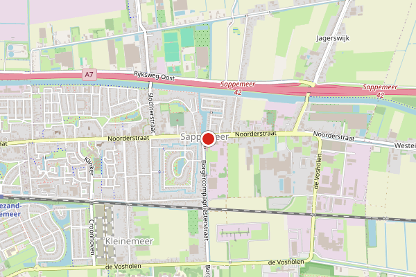 Brandweer-melding op Sappemeer op 22 juni, kaart-overzicht