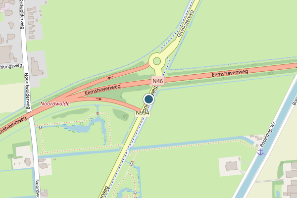 Politie-melding op Groningerweg, Zuidwolde GR op 23 juni, kaart-overzicht