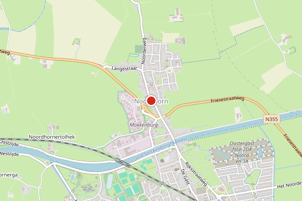 Brandweer-melding op Zuidhorn, Noordhorn op 23 juni, kaart-overzicht