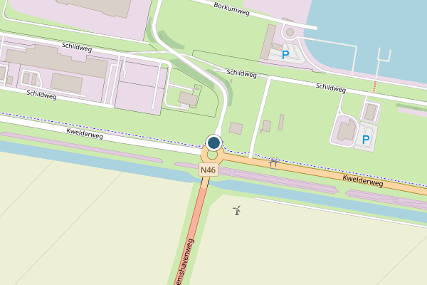Politie-melding op Borkumweg, Eemshaven op 24 juni, kaart-overzicht