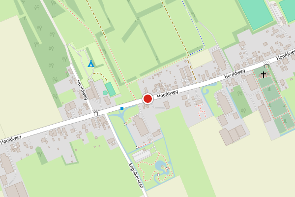 Brandweer-melding op Hoofdweg, Westerlee op 24 juni, kaart-overzicht