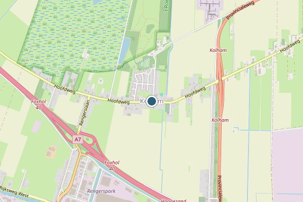 Politie-melding op Kolham op 25 juni, kaart-overzicht