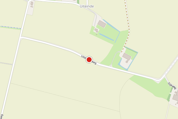 Brandweer-melding op Uiteinderweg, Holwierde op 26 juni, kaart-overzicht