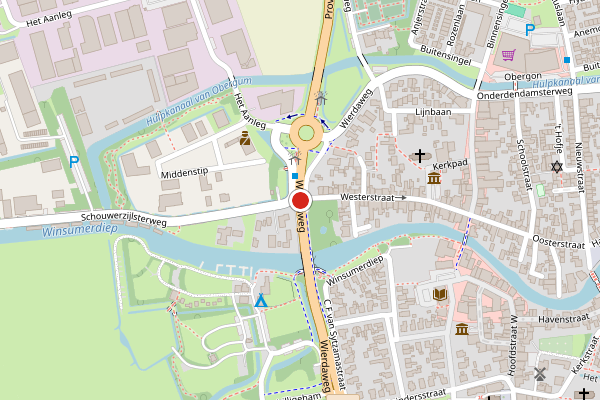 Brandweer-melding op Winsum GR op 26 juni, kaart-overzicht