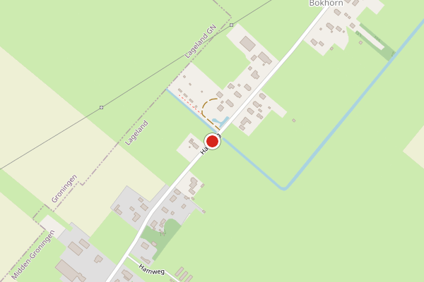 Brandweer-melding op Hamweg, Lageland op 26 juni, kaart-overzicht
