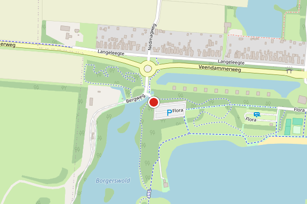 Brandweer-melding op Flora, Veendam op 26 juni, kaart-overzicht