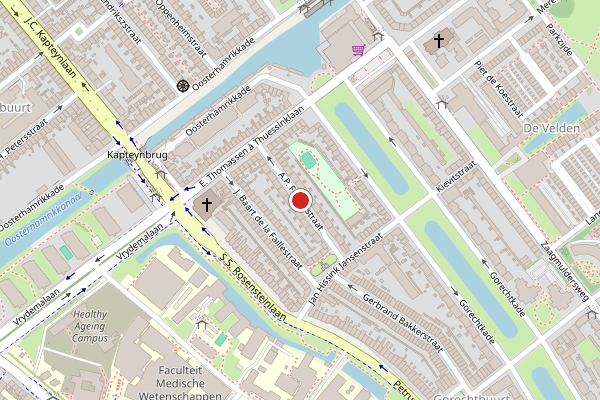 Brandweer-melding op A.P. Fokkerstraat, Groningen op 26 juni, kaart-overzicht