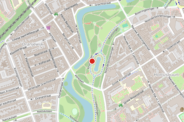 Brandweer-melding op Kruissingel, Groningen op 27 juni, kaart-overzicht